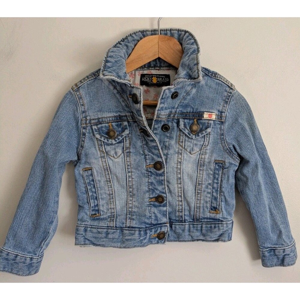 Lucky Brand Little Girls 4 Denim Jacket Sabrina Stretch Trucker Faded Blue Soft